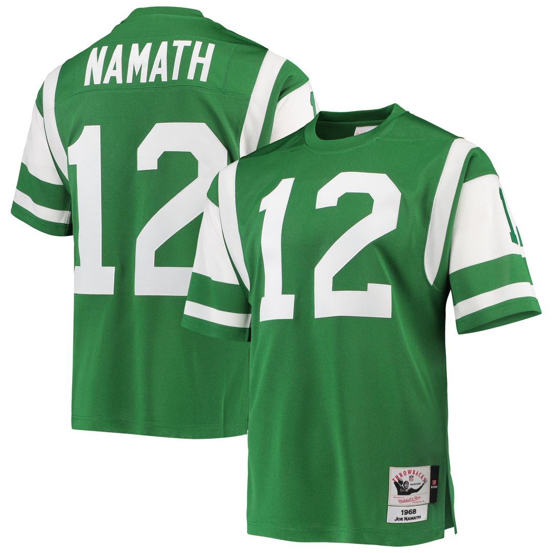 Joe Namath New York Jets 1968 Mitchell & Ness Authentic Throwback Retired Player Official Jersey - Green