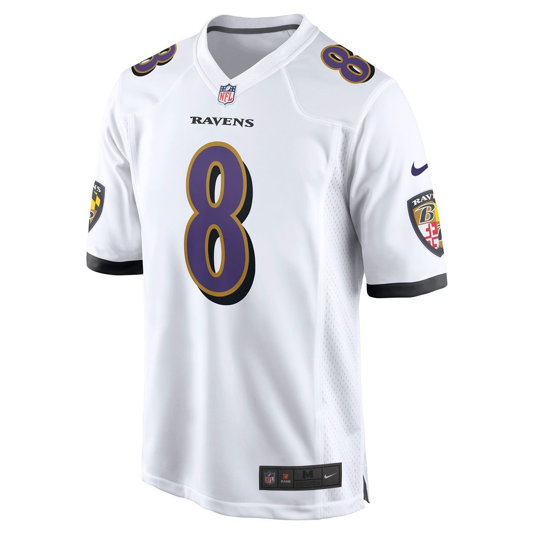 Lamar Jackson Baltimore Ravens Nike Game Official Jersey - White