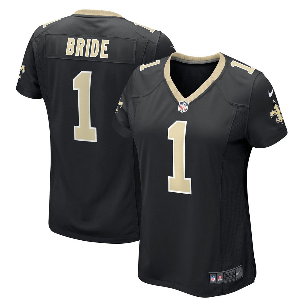 Number 1 Bride New Orleans Saints Nike Women's Game Official Jersey - Black