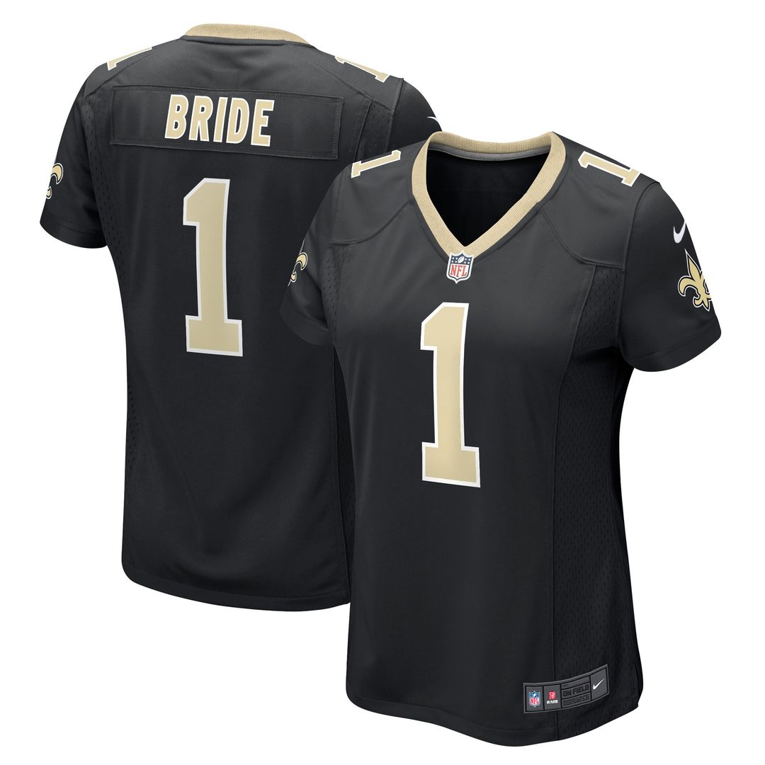 Number 1 Bride New Orleans Saints Nike Women's Game Official Jersey - Black