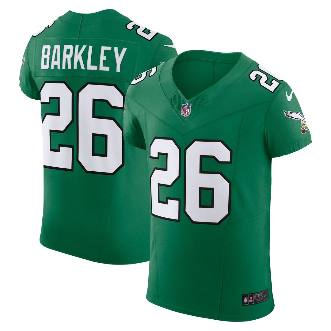 Saquon Barkley Philadelphia Eagles Nike Alternate Vapor F.U.S.E. Elite Jersey - Kelly Green