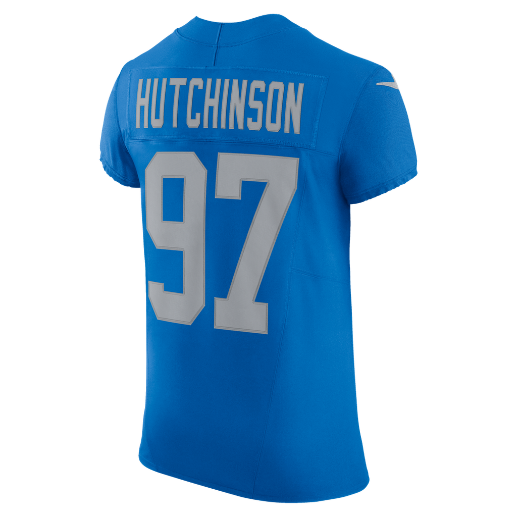 Aidan Hutchinson Detroit Lions Nike Alternate Vapor F.U.S.E. Elite Official Jersey - Blue