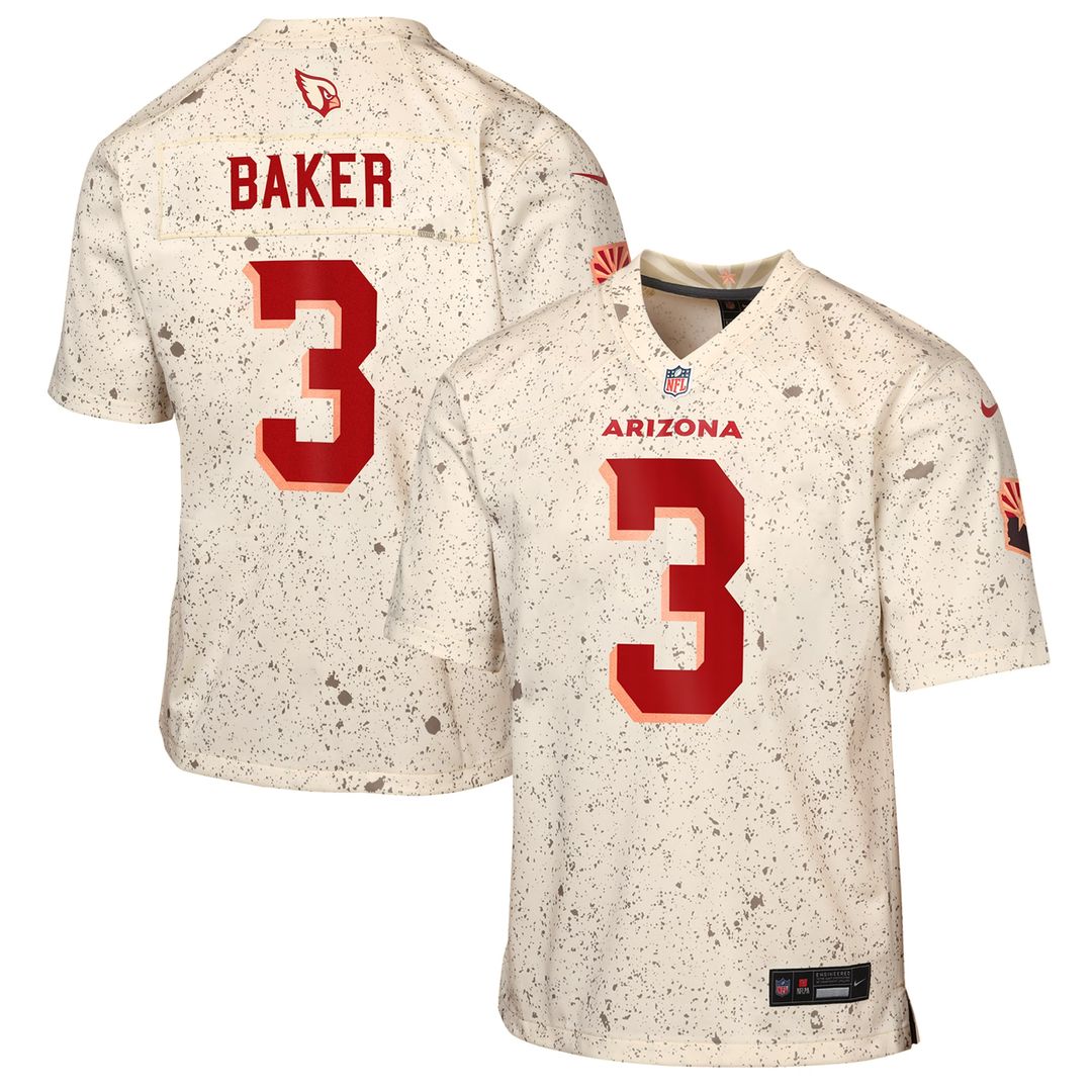 Budda Baker Arizona Cardinals Nike Youth 2025 Rivalries Collection Game Official Jersey - Natural