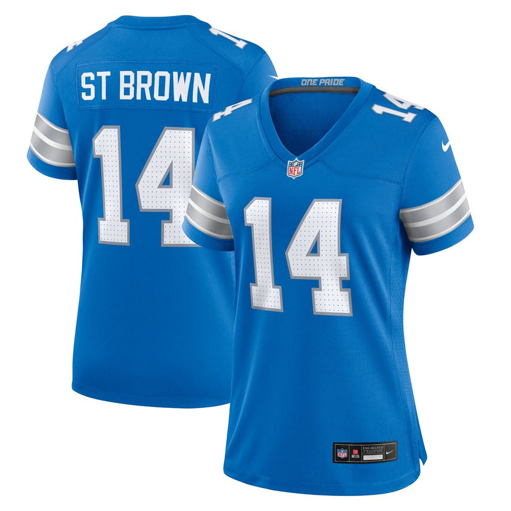 Amon-Ra St. Brown Detroit Lions Nike Women's Team Game Official Jersey - Blue