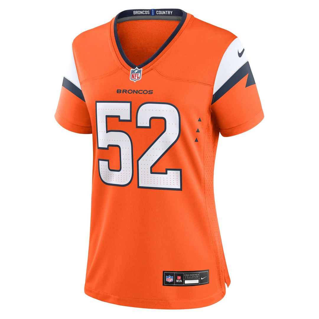 Jonah Elliss Denver Broncos Nike Women's Team Game Jersey - Orange