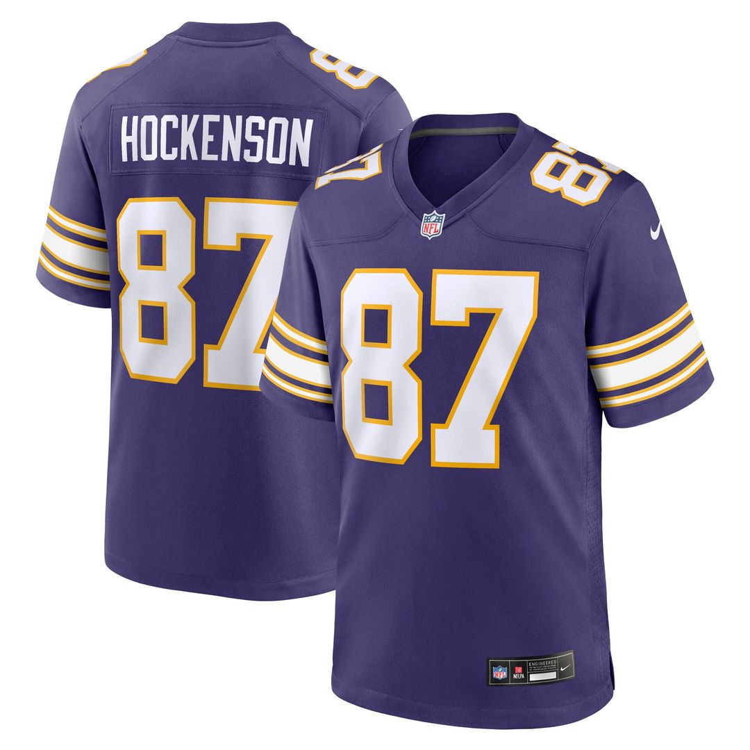 T.J. Hockenson Minnesota Vikings Nike Classic Player Game Official Jersey - Purple