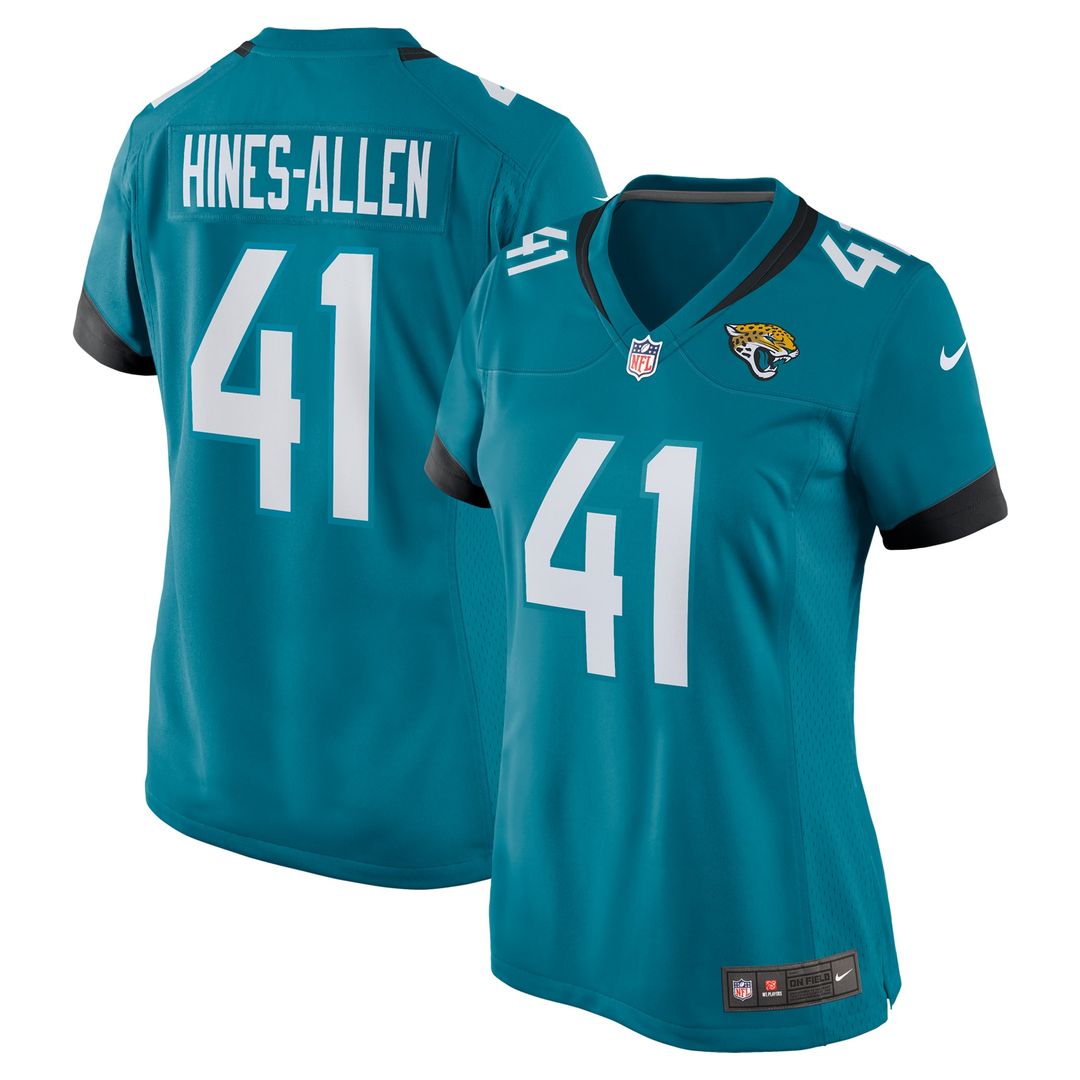 Josh Hines-Allen Jacksonville Jaguars Nike Women's Player Game Official Jersey - Teal