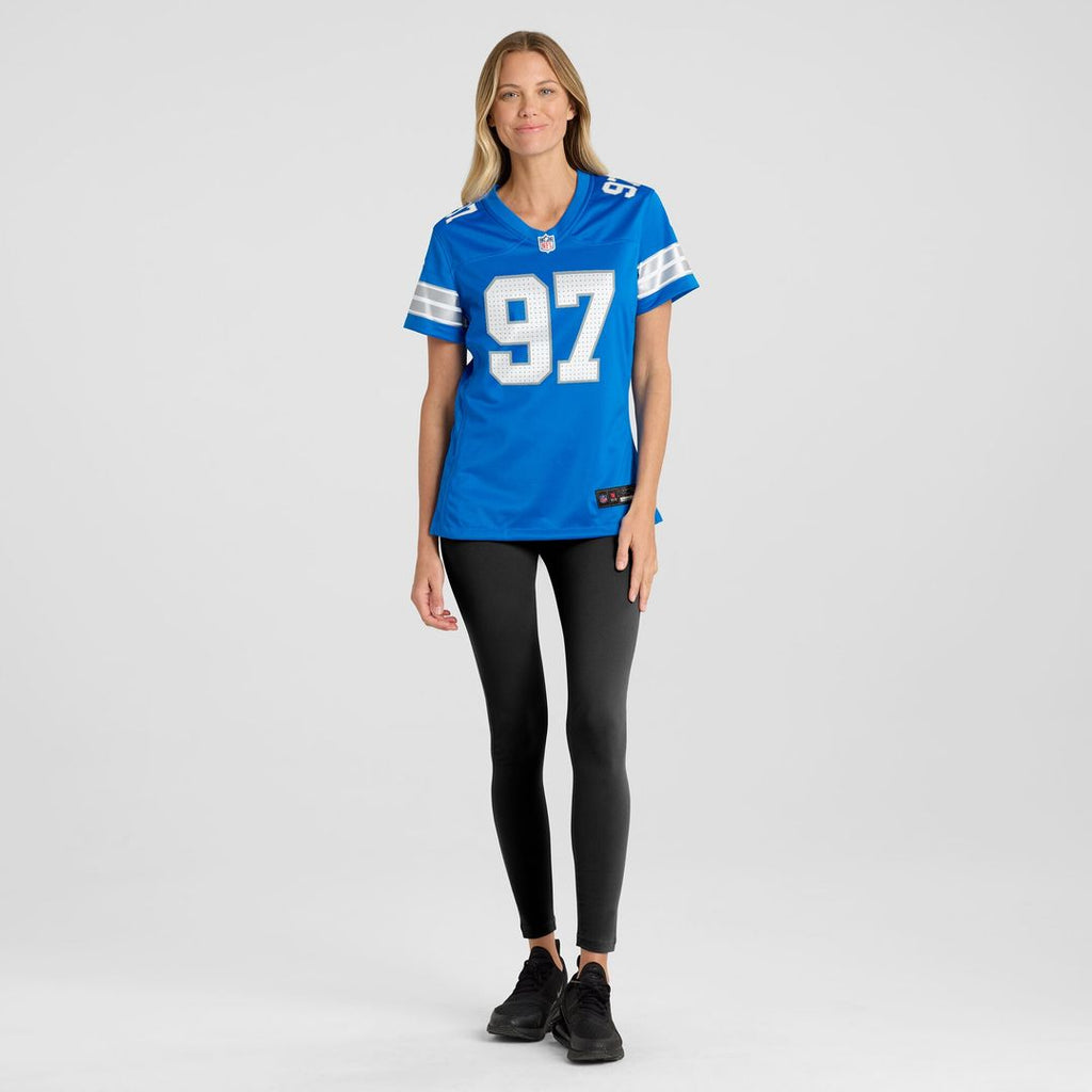 Aidan Hutchinson Detroit Lions Nike Women's Game Official Jersey - Blue