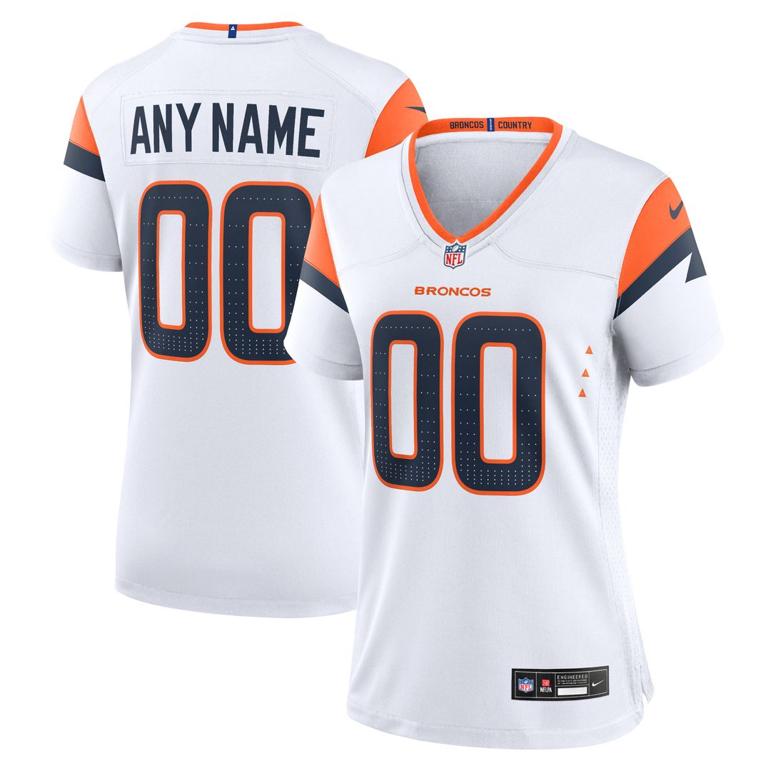 Denver Broncos Nike Women's Custom Game Official Jersey  - White