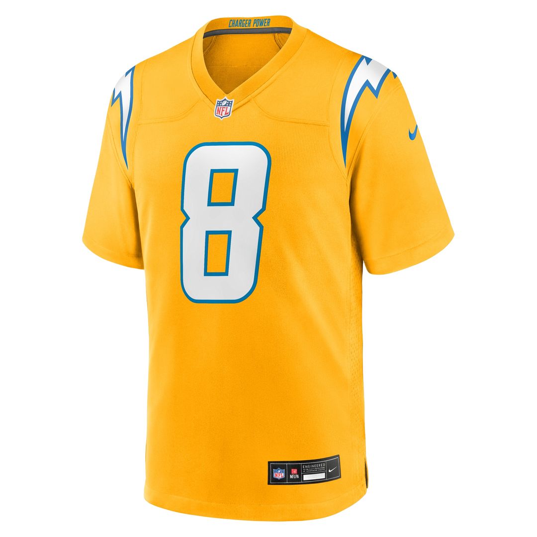 Omarion Hampton Los Angeles Chargers Nike Alternate Charger Power Game Player Jersey - Gold