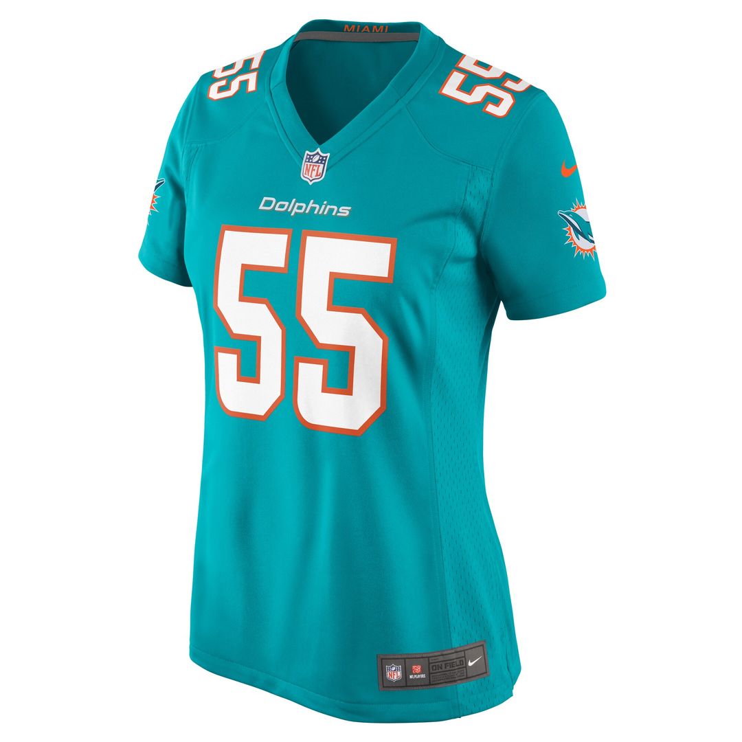 Aaron Brewer Miami Dolphins Nike Women's  Game Official Jersey -  Aqua
