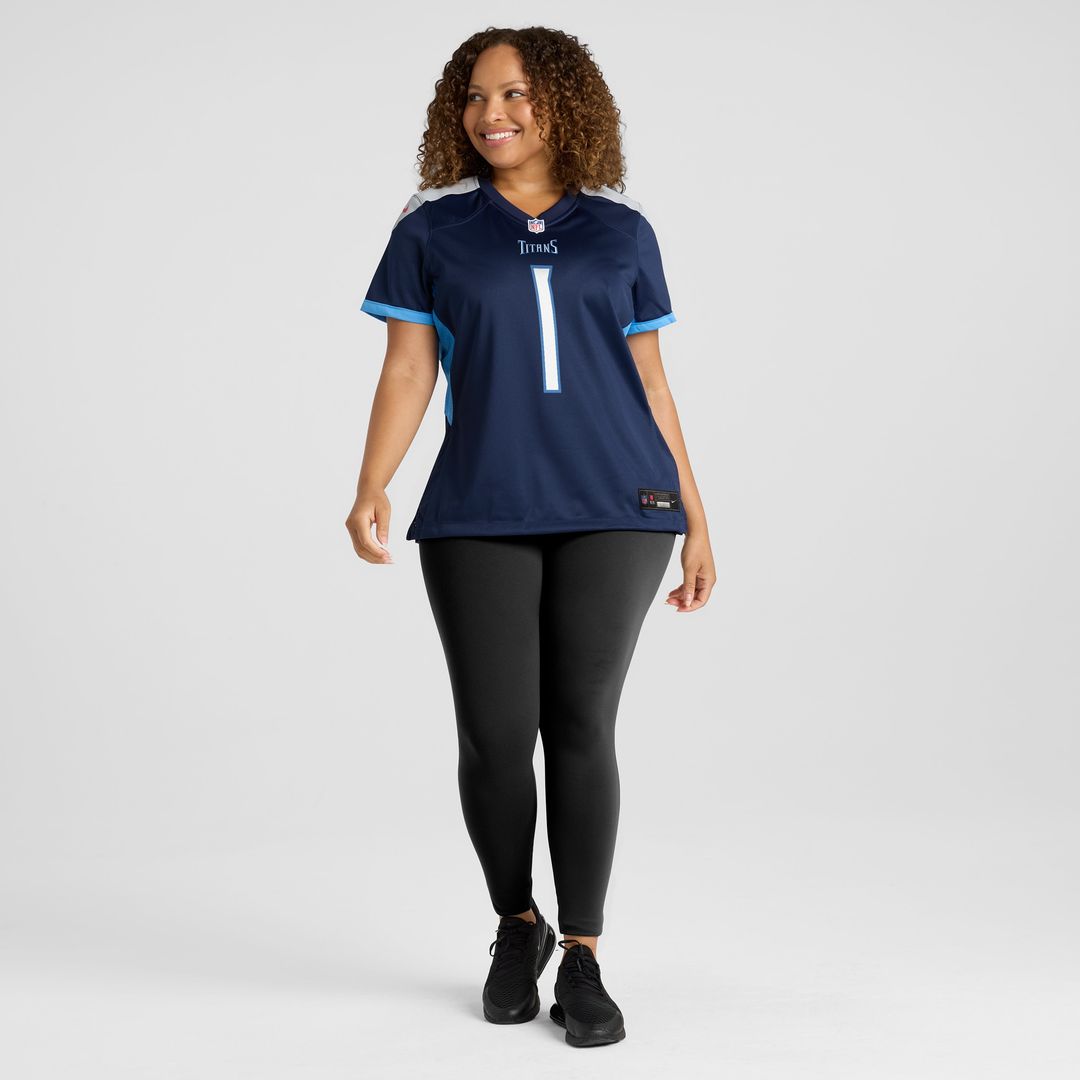 Number 1 Bride Tennessee Titans Nike Women's Game Official Jersey - Navy