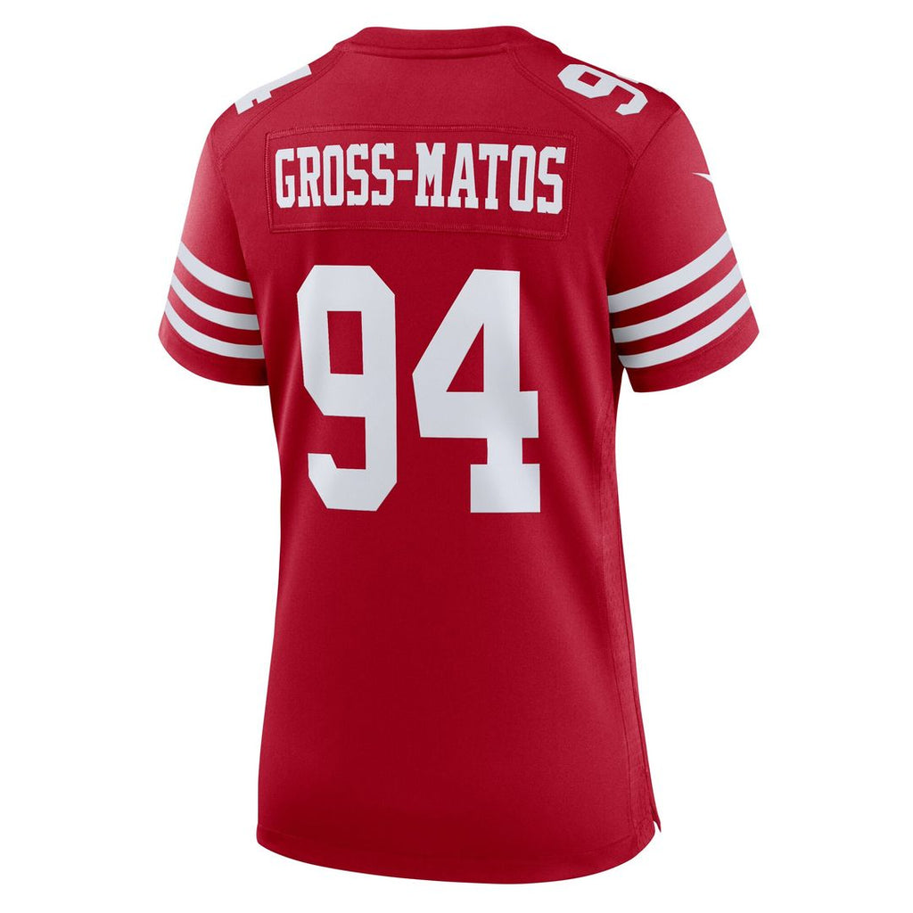 Yetur Gross-Matos San Francisco 49ers Nike Women's Team Game Official Jersey -  Scarlet