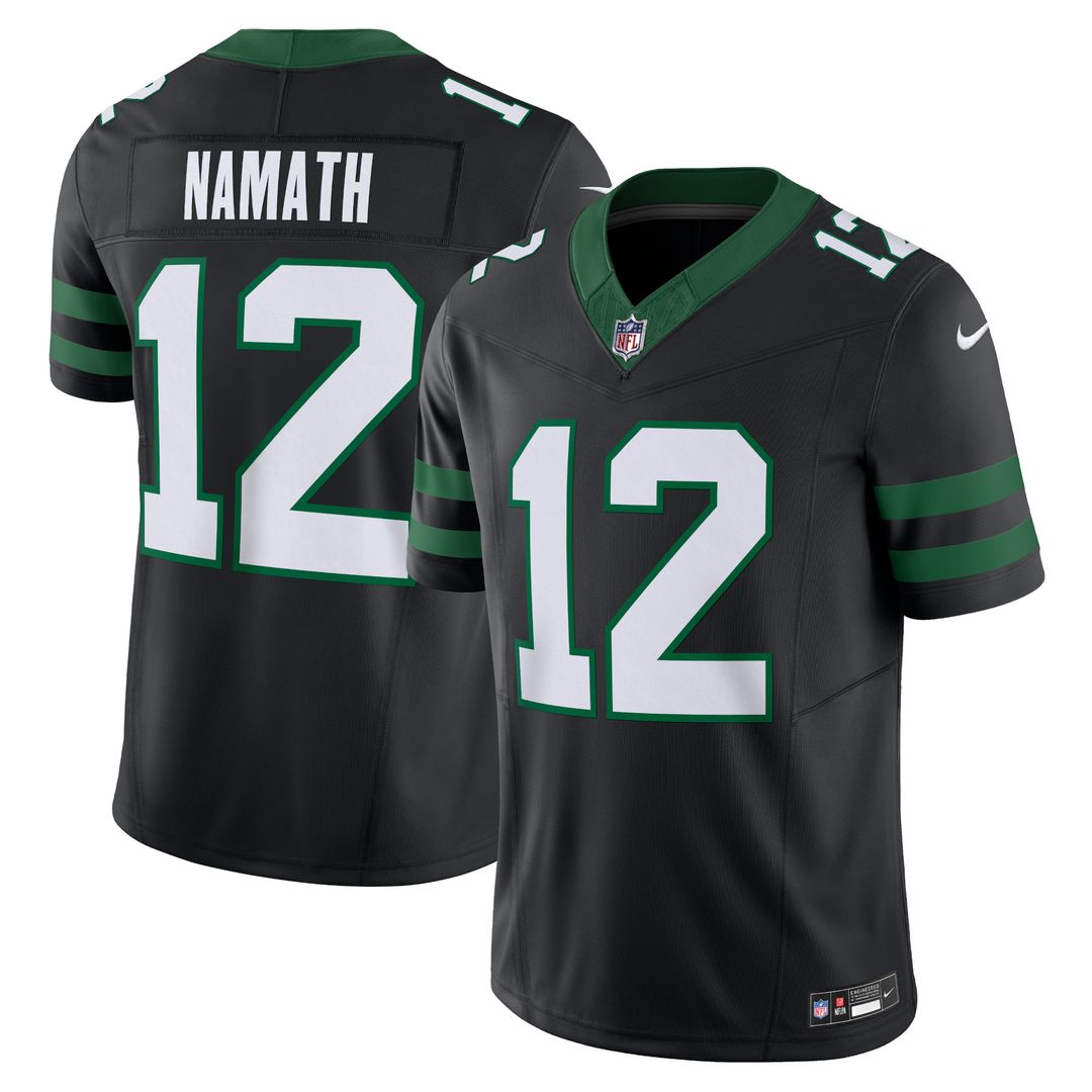 Joe Namath New York Jets Nike Alternate Vapor F.U.S.E. Limited Official Jersey  - Legacy Black