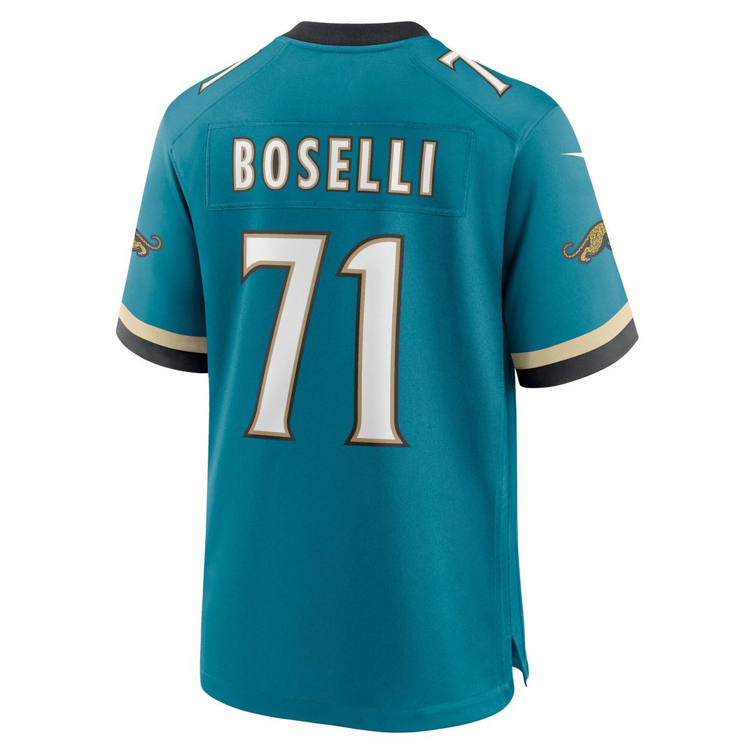 Tony Boselli Jacksonville Jaguars Nike Prowler Throwback Retired Player Game Official Jersey - Teal