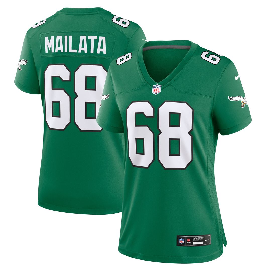 Jordan Mailata Philadelphia Eagles Nike Women's Team Game Official Jersey - Midnight Green