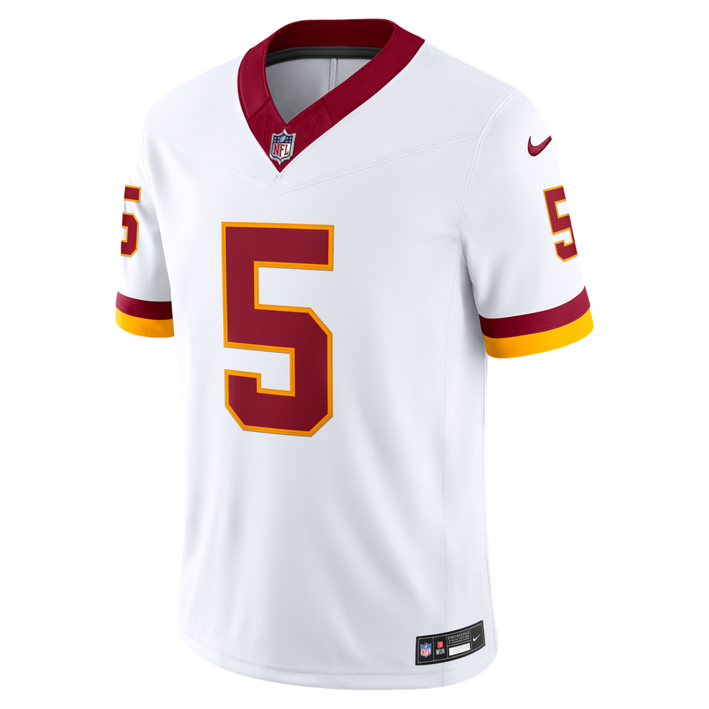 Jayden Daniels Washington Commanders Nike Vapor F.U.S.E. Stitched Limited Official Jersey - White