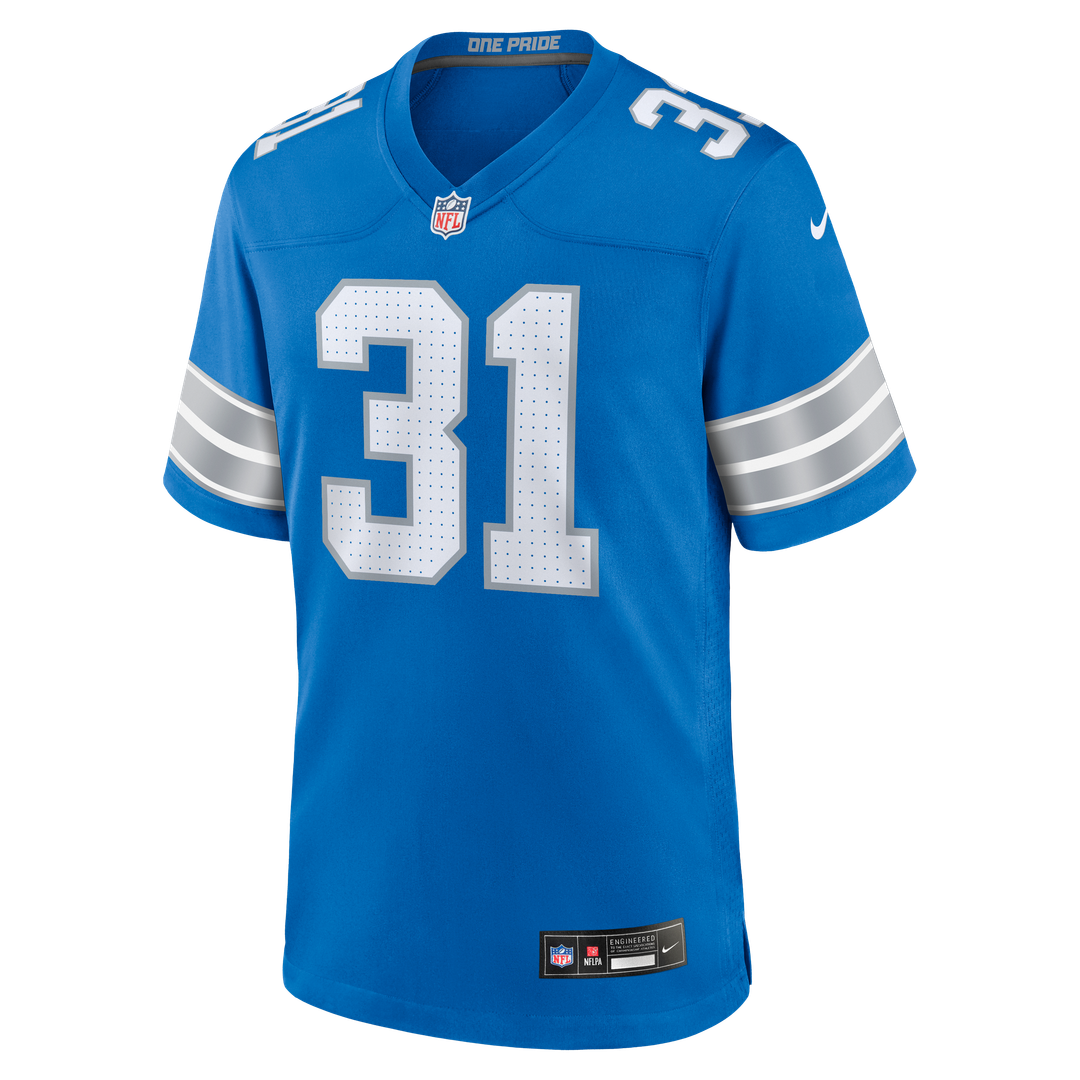Kerby Joseph Detroit Lions Nike Team Game Jersey - Blue