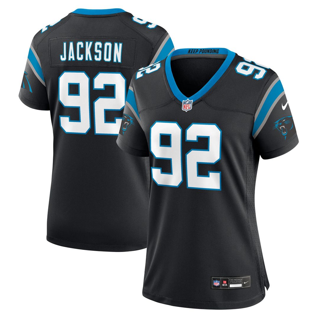Cam Jackson Carolina Panthers Nike Women's Team Game Official Jersey -  Black