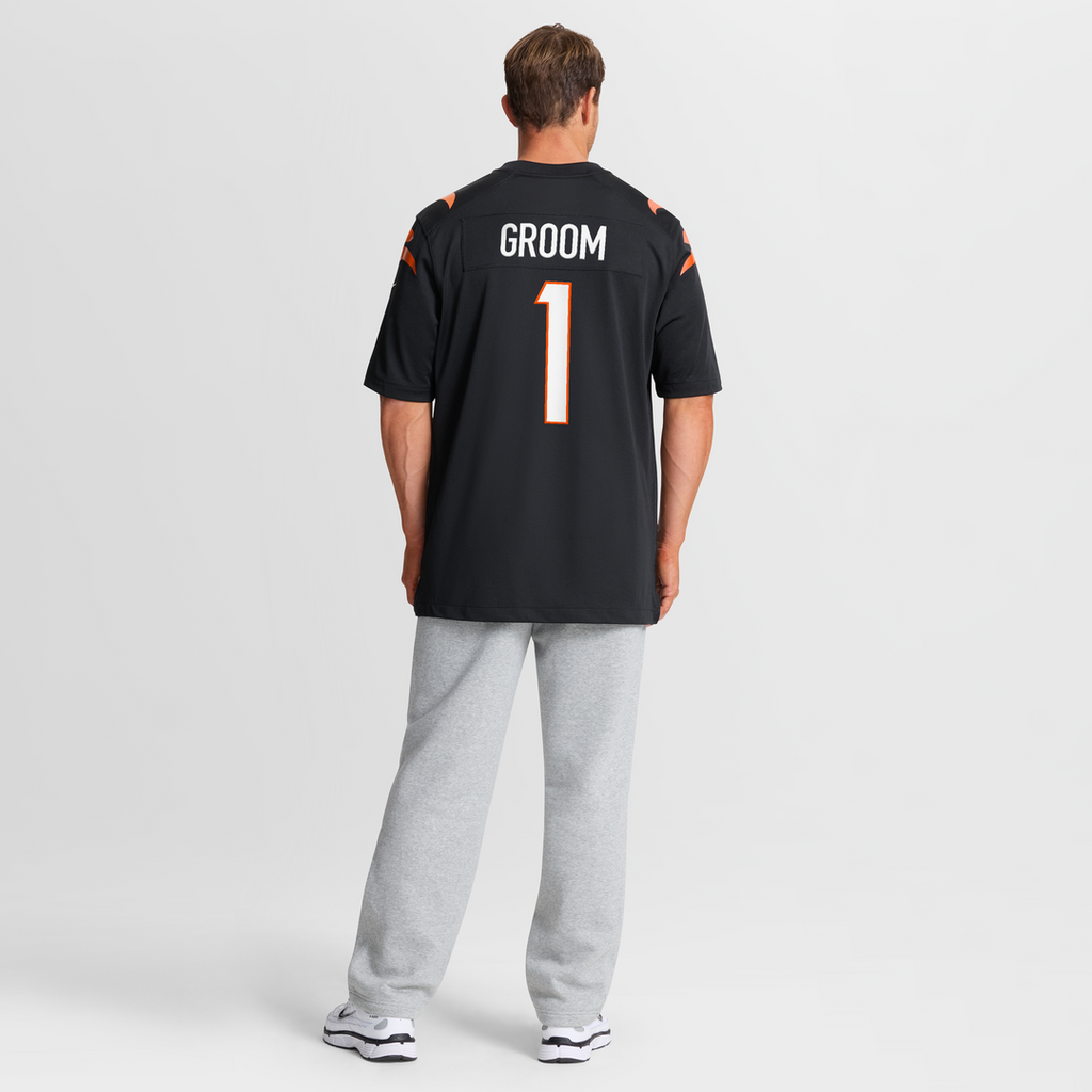 Number 1 Groom Cincinnati Bengals Nike Game Official Jersey - Black
