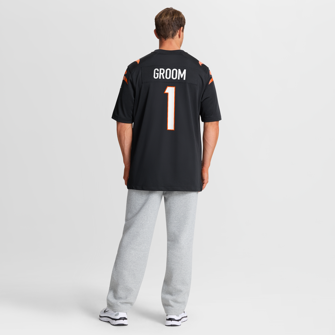 Number 1 Groom Cincinnati Bengals Nike Game Official Jersey - Black