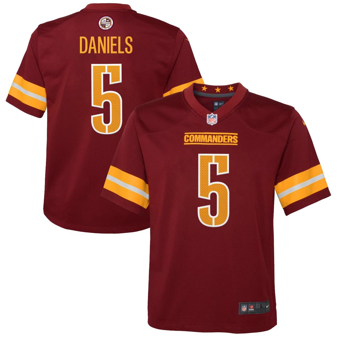 Jayden Daniels Washington Commanders Nike Youth Game Super Bowl Era Jersey - White