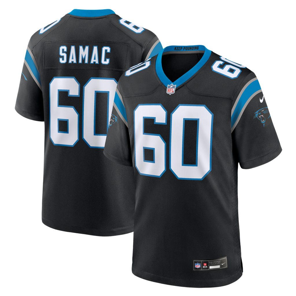 Nick Samac Carolina Panthers Nike Team Game Official Jersey -  Black