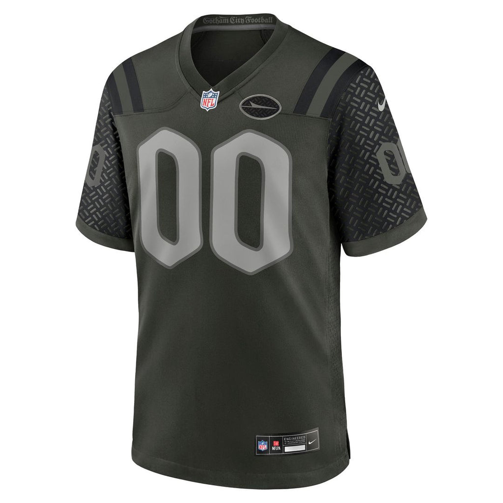 New York Jets Nike 2025 Rivalries Collection Custom Game Official Jersey - Gotham Green
