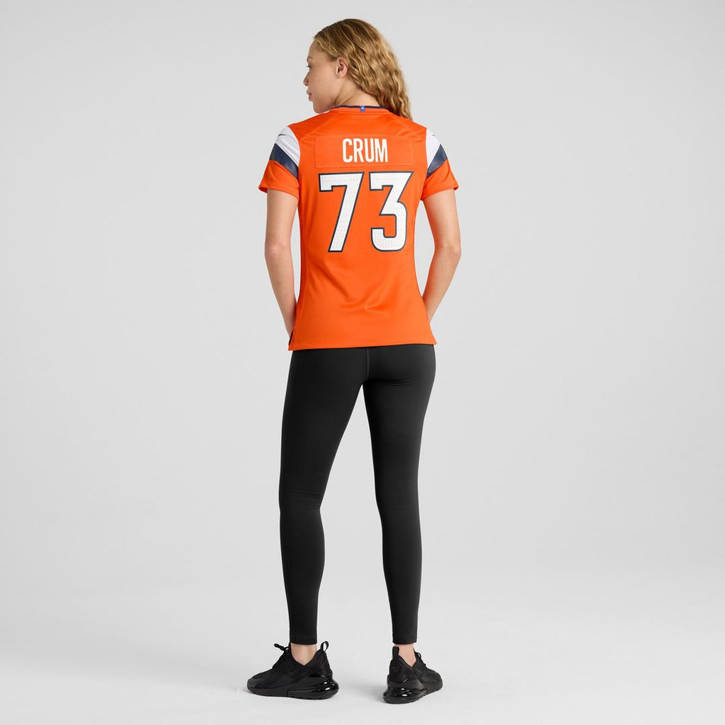 Frank Crum Denver Broncos Nike Women's Team Game Jersey - Orange