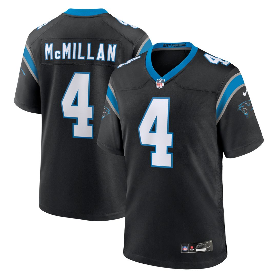 Tetairoa McMillan Carolina Panthers Nike Team Game Official Jersey - Black