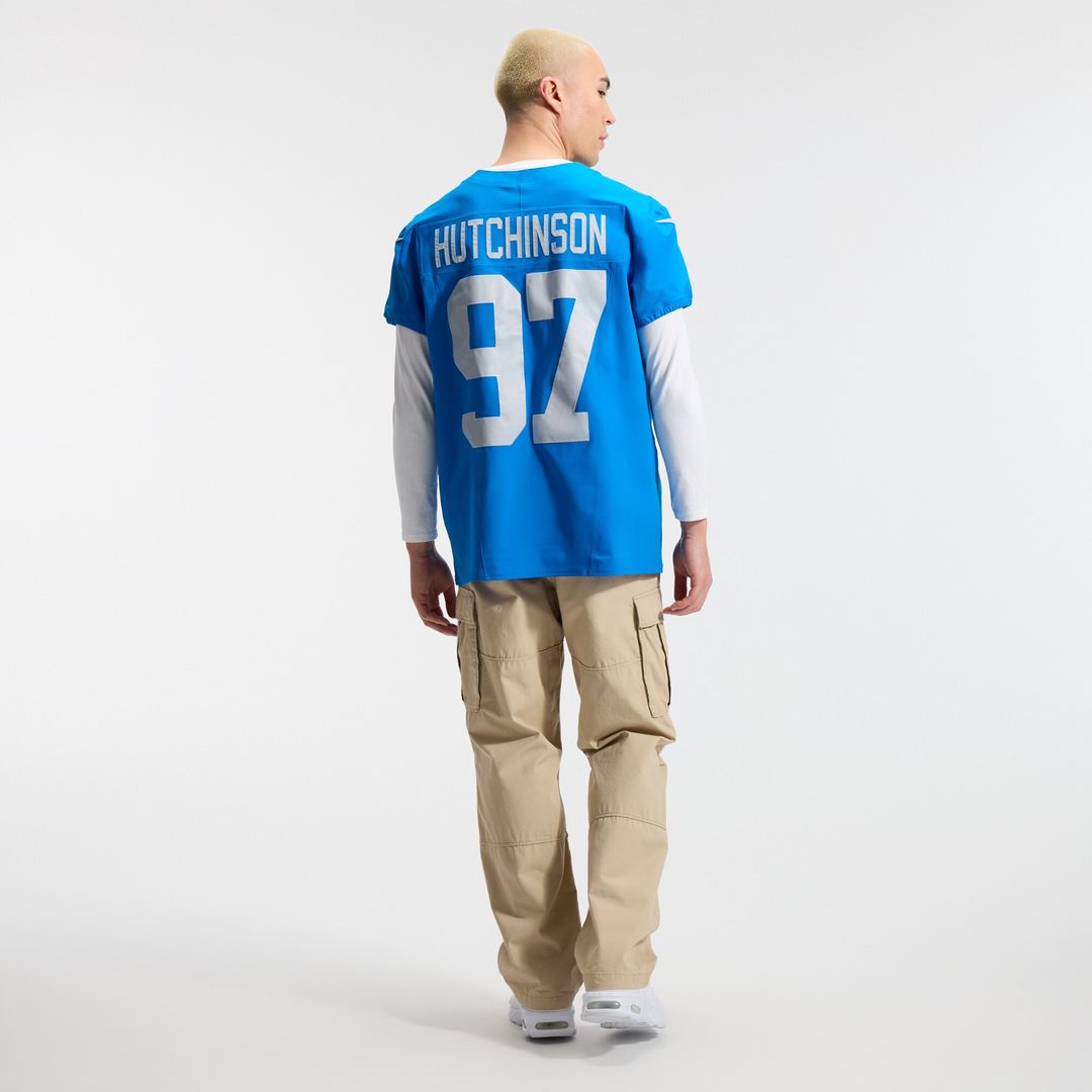 Aidan Hutchinson Detroit Lions Nike Alternate Vapor F.U.S.E. Elite Official Jersey - Blue