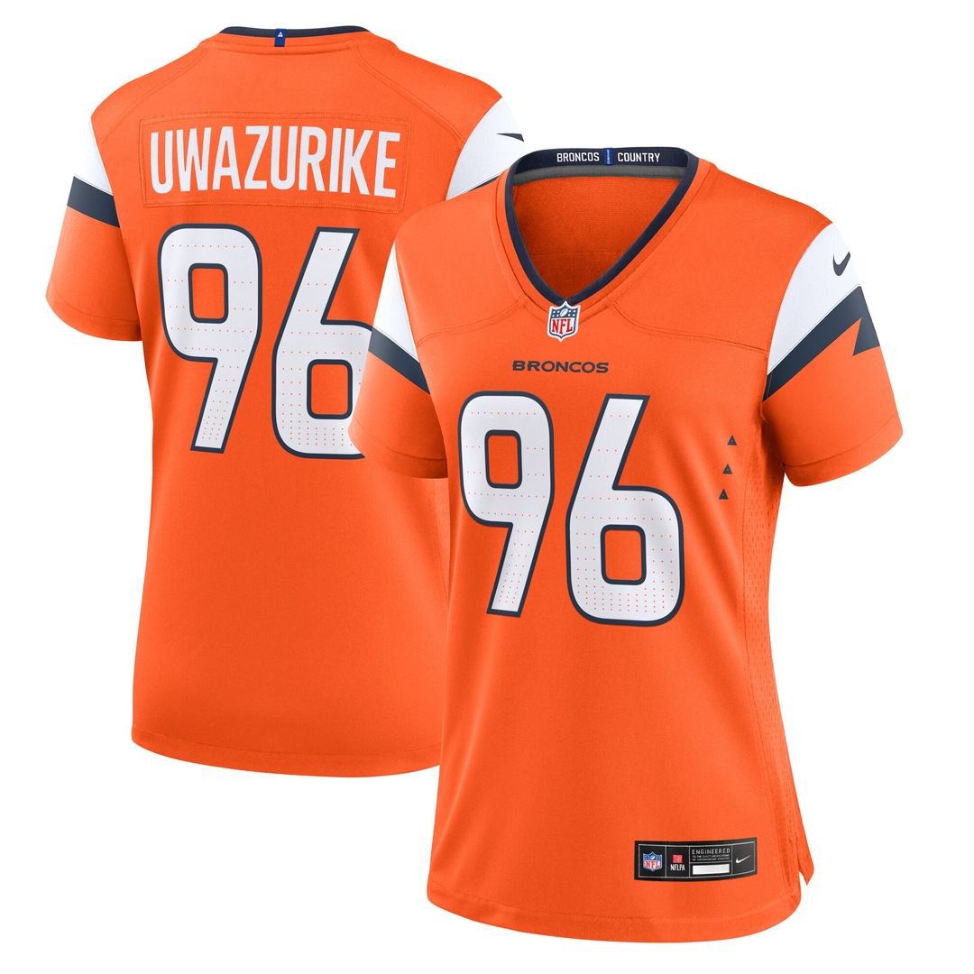 Eyioma Uwazurike Denver Broncos Nike Women's Team Game Jersey - Orange