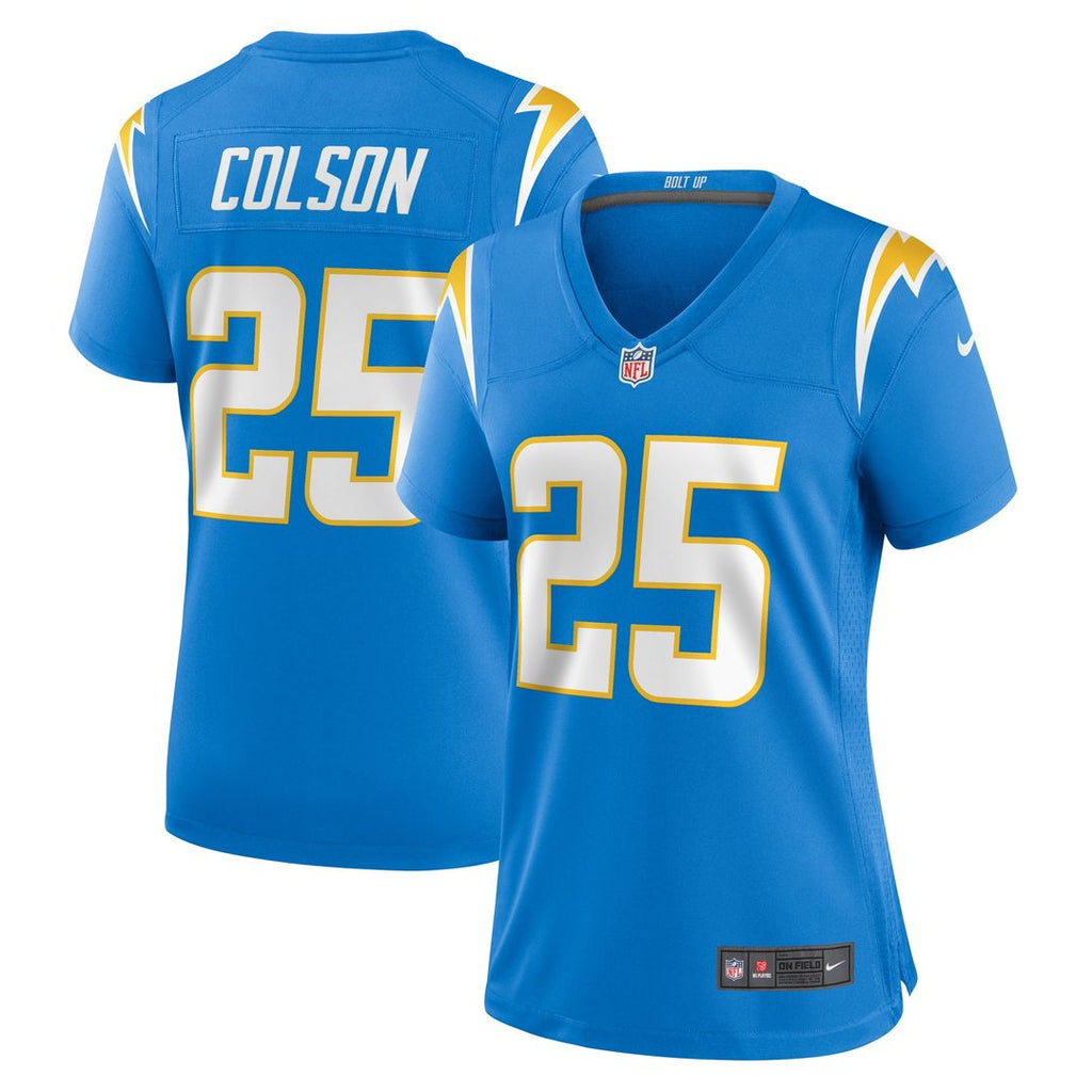 Junior Colson Los Angeles Chargers Nike Women's  Game Official Jersey -  Powder Blue