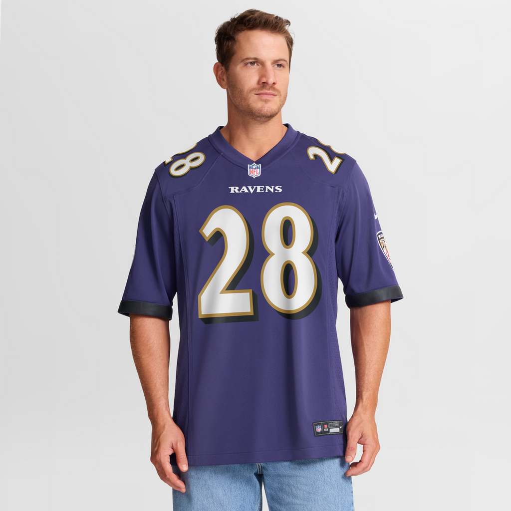 Taven Bryan Baltimore Ravens Nike Team Game Official Jersey -  Purple