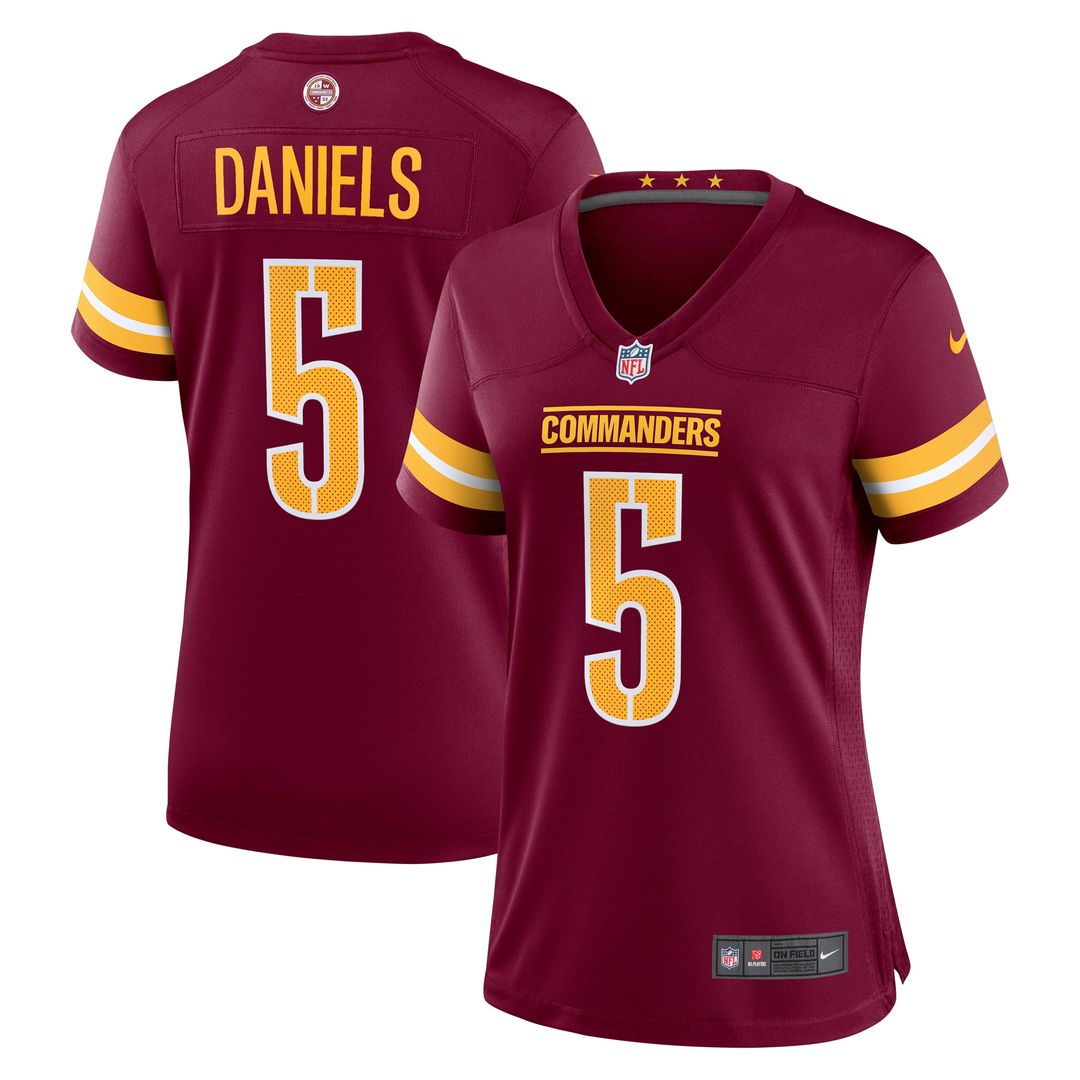 Jayden Daniels Washington Commanders Nike Women's Alternate Game Player Jersey - Black