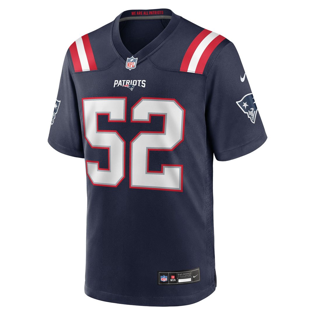 Marcus Bryant New England Patriots Nike Team Game Official Jersey -  Navy