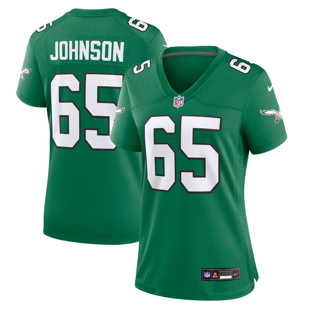 Lane Johnson Philadelphia Eagles Nike Women's Team Game Official Jersey - Midnight Green