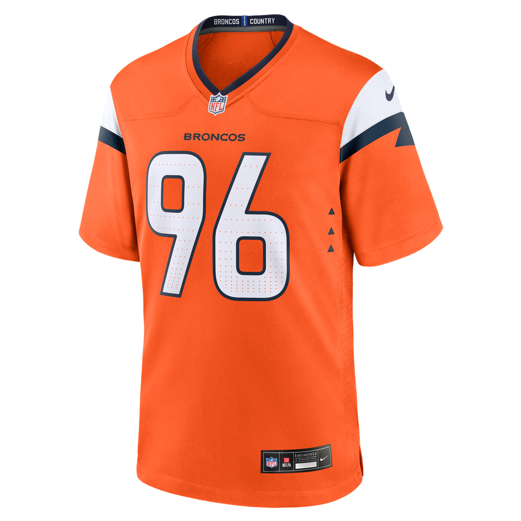 Eyioma Uwazurike Denver Broncos Nike Team Game Official Jersey -  Orange