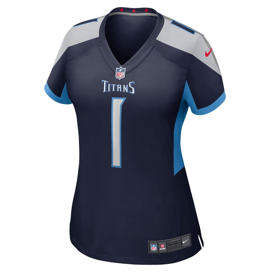 Number 1 Bride Tennessee Titans Nike Women's Game Official Jersey - Navy