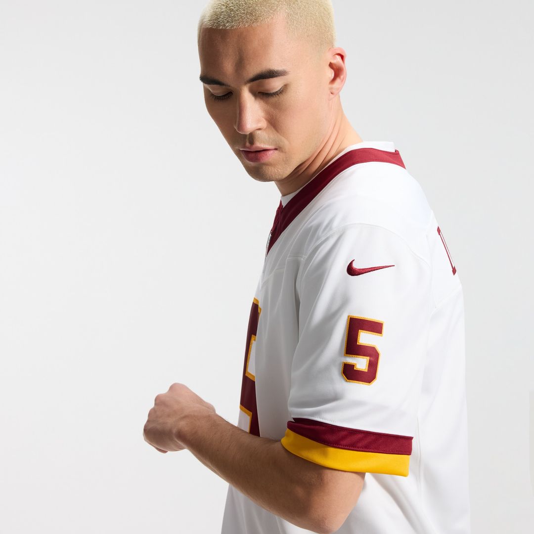 Jayden Daniels Washington Commanders Nike Vapor F.U.S.E. Stitched Limited Official Jersey - White
