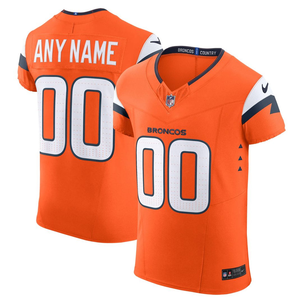 Denver Broncos Nike Team Vapor F.U.S.E. Elite Custom Official Jersey -  Orange