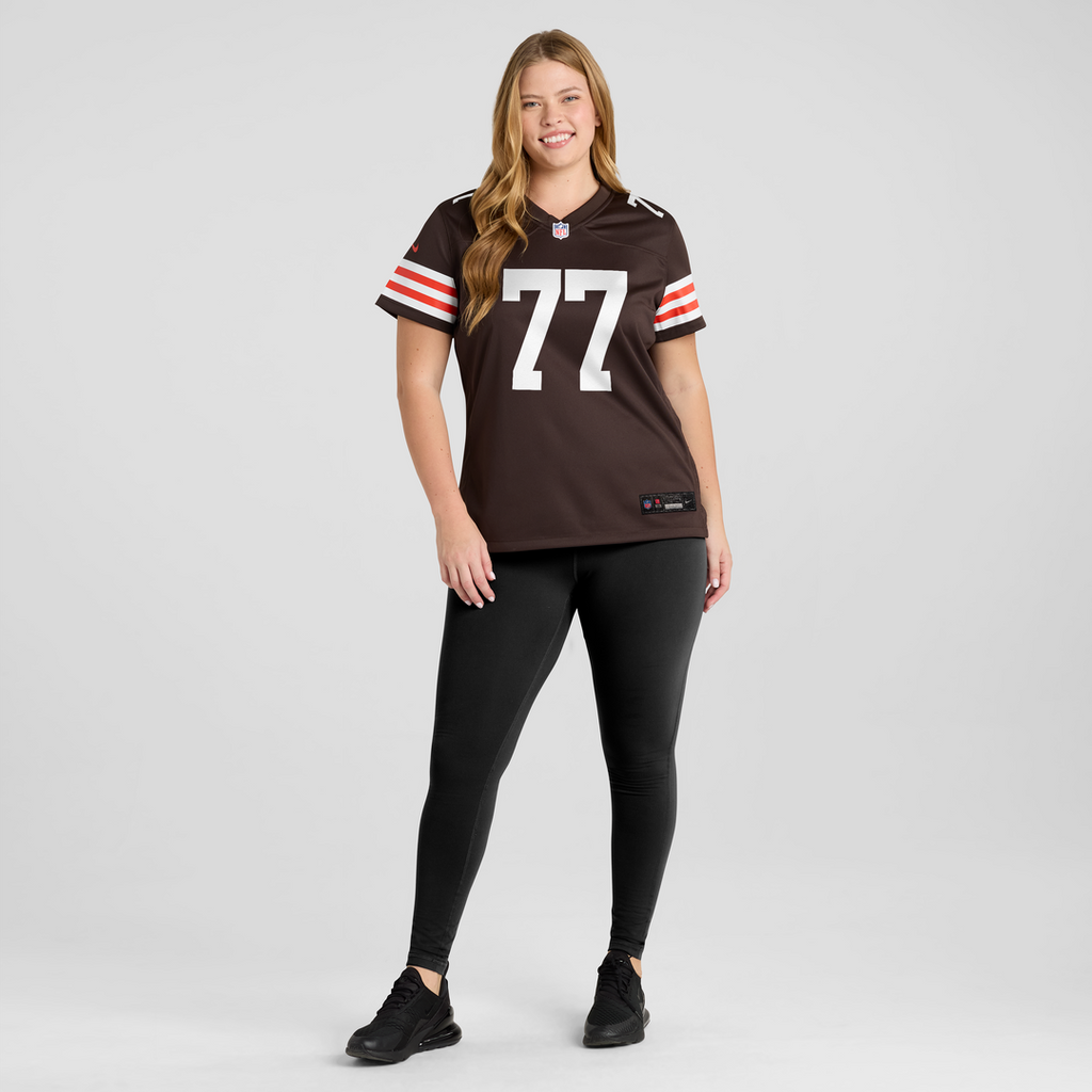 Zion Johnson Cleveland Browns Nike Women's Team Game Jersey - Brown