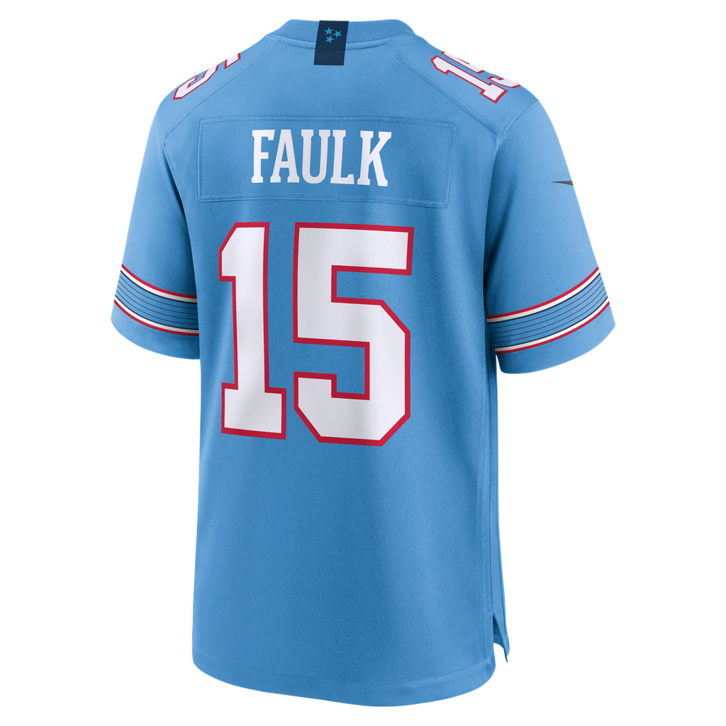 Keldric Faulk Tennessee Titans Nike 2026 NFL Draft First Round Pick No.31 Game Official Jersey - Light Blue