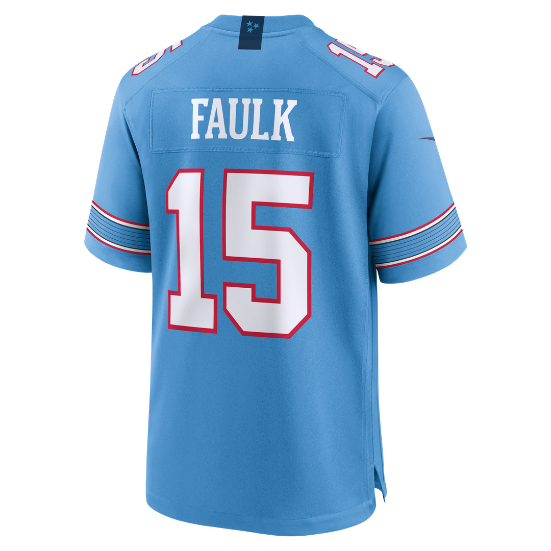 Keldric Faulk Tennessee Titans Nike 2026 NFL Draft First Round Pick No.31 Game Official Jersey - Light Blue