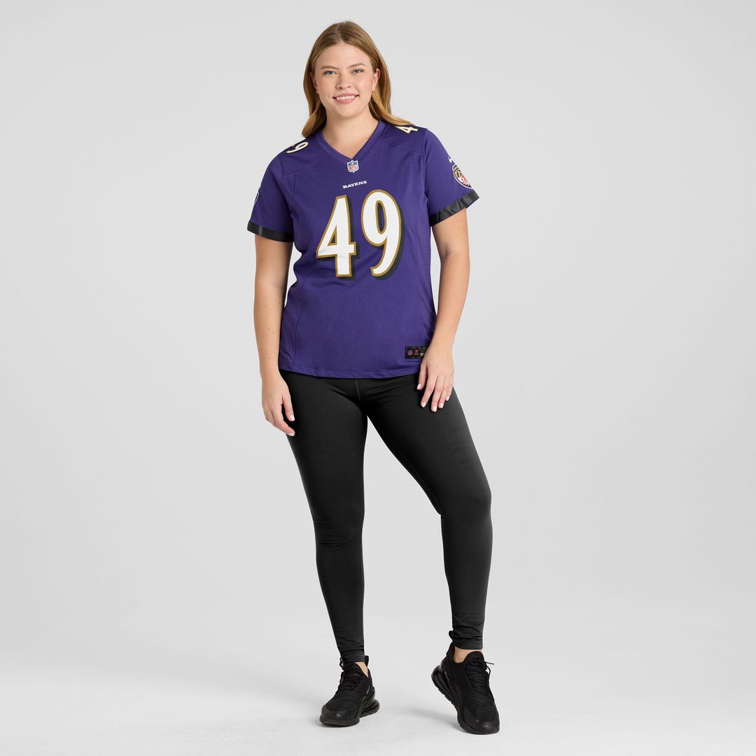 Jay Higgins IV Baltimore Ravens Nike Women's Team Game Official Jersey -  Purple