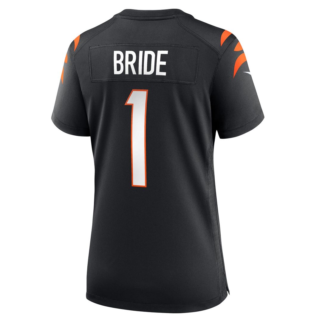 Number 1 Bride Cincinnati Bengals Nike Women's Game Official Jersey - Black