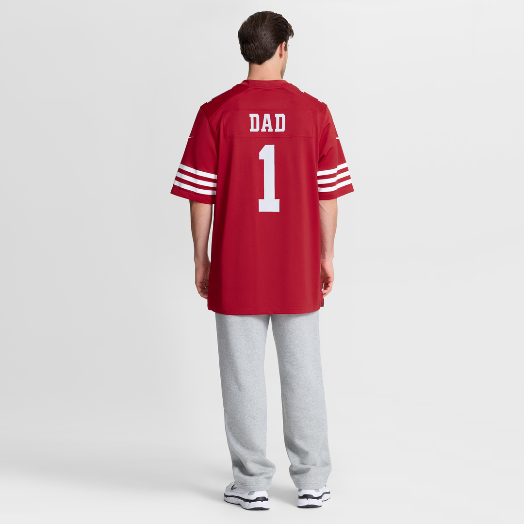 Number 1 Dad San Francisco 49ers Nike Game Official Jersey - Scarlet