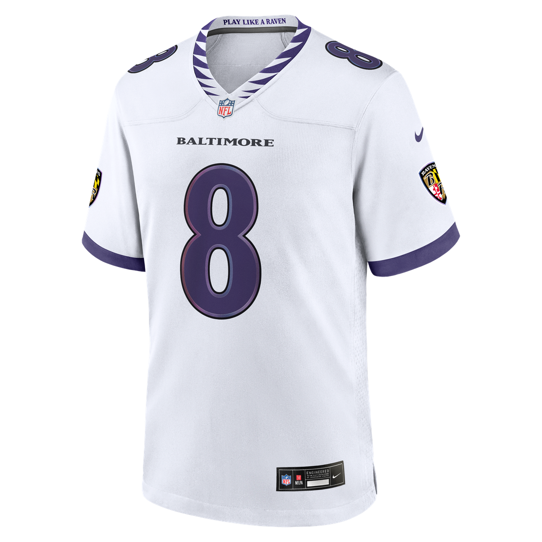 Lamar Jackson Baltimore Ravens Nike Game Jersey - White