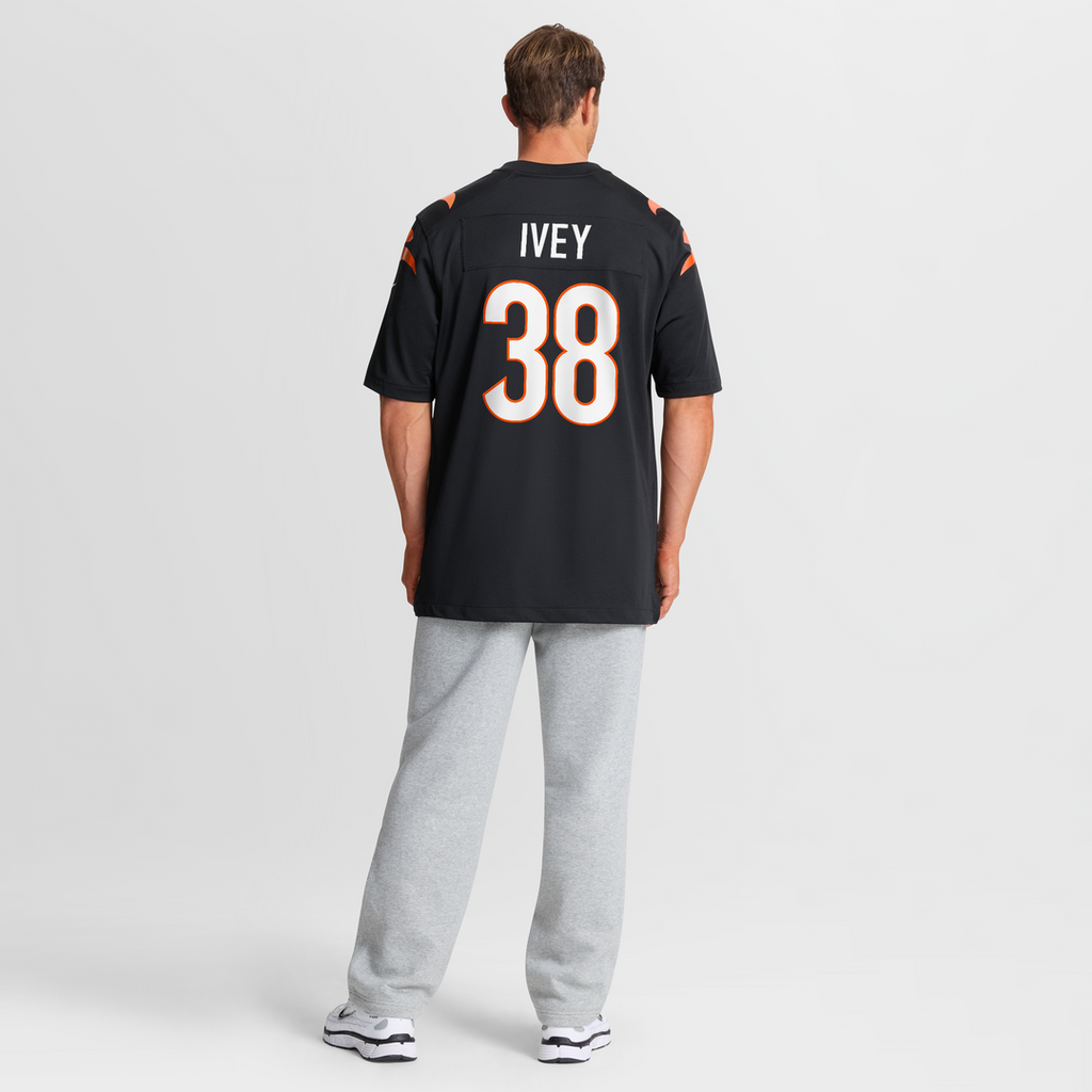 DJ Ivey Cincinnati Bengals Nike Team Game Jersey - Black