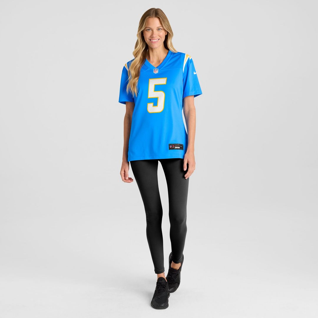 Trey Lance Los Angeles Chargers Nike Women's Team Game Jersey - Powder Blue